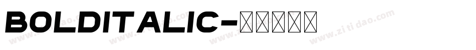 BoldItalic字体转换