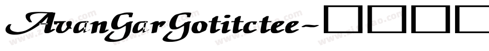 AvanGarGotitctee字体转换