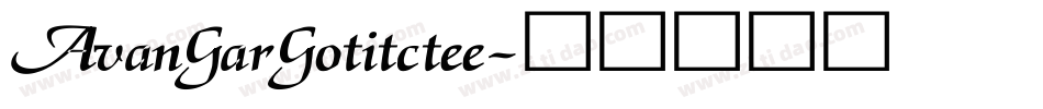 AvanGarGotitctee字体转换