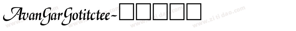 AvanGarGotitctee字体转换