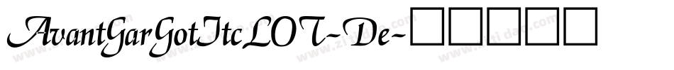 AvantGarGotItcLOT-De字体转换