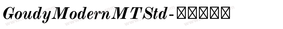 GoudyModernMTStd字体转换