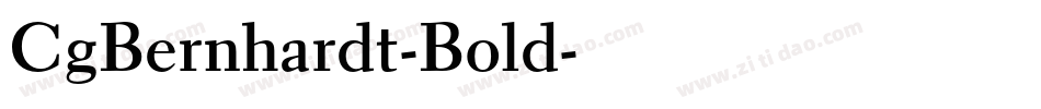 CgBernhardt-Bold字体转换