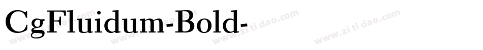CgFluidum-Bold字体转换