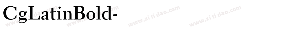 CgLatinBold字体转换