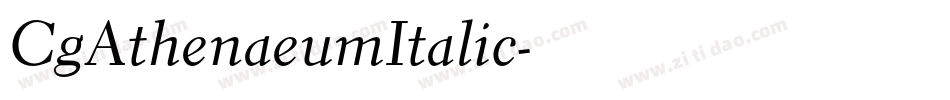CgAthenaeumItalic字体转换