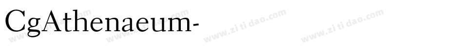 CgAthenaeum字体转换