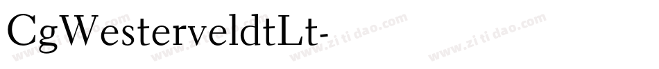 CgWesterveldtLt字体转换
