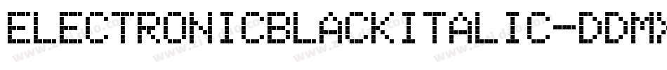 ElectronicBlackItalic-ddMX字体转换