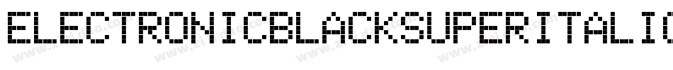 ElectronicBlackSuperitalic-Pd1m字体转换