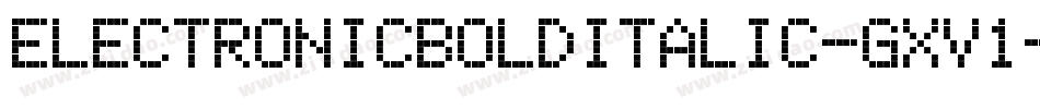 ElectronicBoldItalic-gXv1字体转换