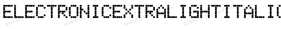 ElectronicExtralightItalic-pejd字体转换