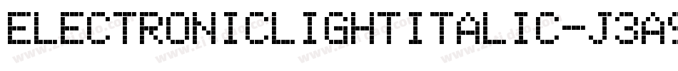 ElectronicLightItalic-j3A9字体转换