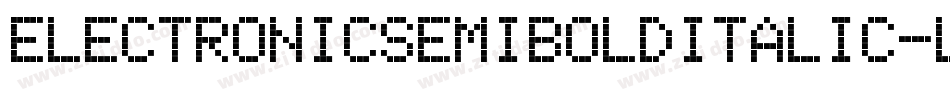 ElectronicSemiboldItalic-leEV字体转换