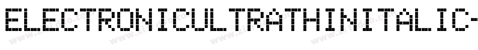 ElectronicUltrathinItalic-YB08字体转换