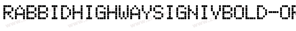 RabbidHighwaySignIvBold-OrKe字体转换