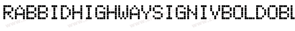 RabbidHighwaySignIvBoldOblique-ZXzB字体转换