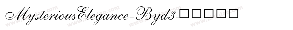 MysteriousElegance-Byd3字体转换