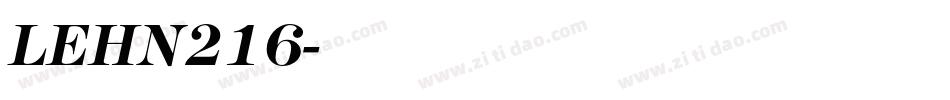 LEHN216字体转换