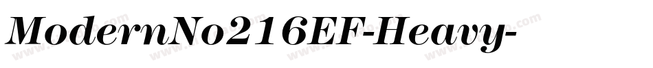 ModernNo216EF-Heavy字体转换