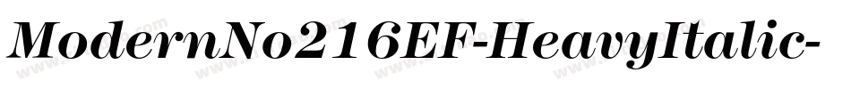 ModernNo216EF-HeavyItalic字体转换