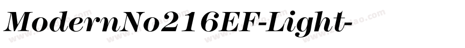 ModernNo216EF-Light字体转换