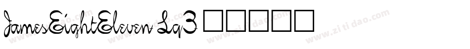 JamesEightEleven-Lq3字体转换