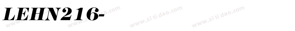 LEHN216字体转换