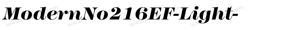 ModernNo216EF-Light字体转换