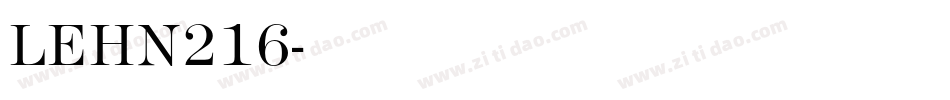 LEHN216字体转换