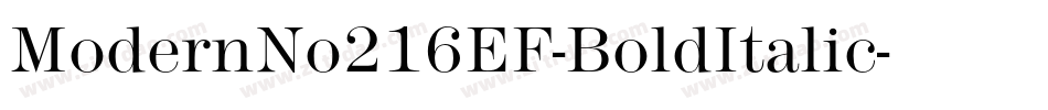ModernNo216EF-BoldItalic字体转换