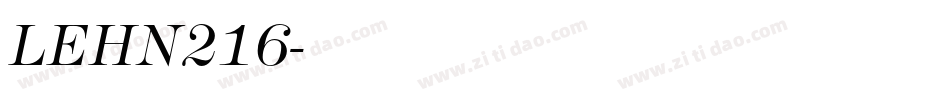 LEHN216字体转换