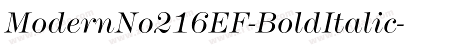 ModernNo216EF-BoldItalic字体转换
