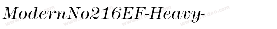 ModernNo216EF-Heavy字体转换