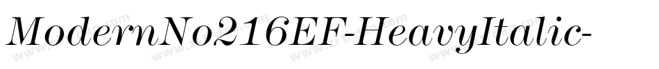 ModernNo216EF-HeavyItalic字体转换