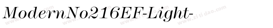 ModernNo216EF-Light字体转换