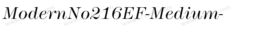 ModernNo216EF-Medium字体转换