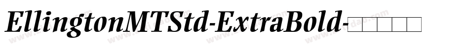 EllingtonMTStd-ExtraBold字体转换