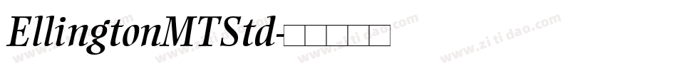 EllingtonMTStd字体转换
