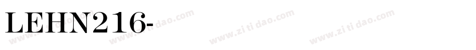 LEHN216字体转换