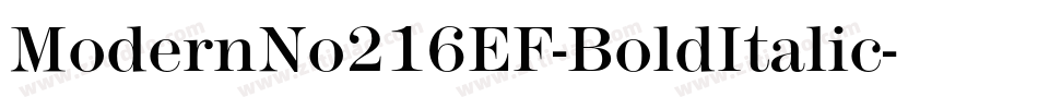 ModernNo216EF-BoldItalic字体转换