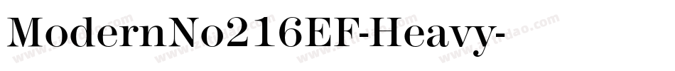 ModernNo216EF-Heavy字体转换