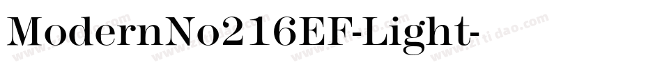 ModernNo216EF-Light字体转换