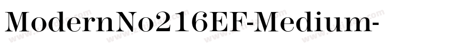 ModernNo216EF-Medium字体转换