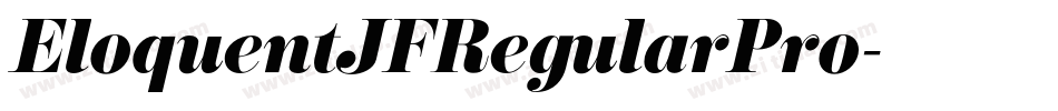 EloquentJFRegularPro字体转换