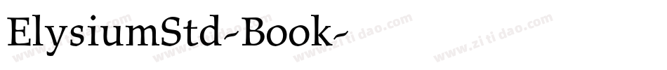 ElysiumStd-Book字体转换