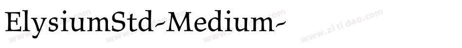 ElysiumStd-Medium字体转换