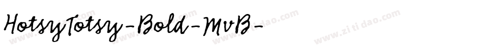 HotsyTotsy-Bold-MvB字体转换