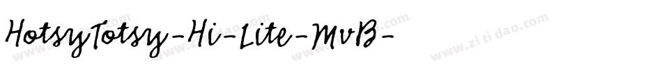 HotsyTotsy-Hi-Lite-MvB字体转换
