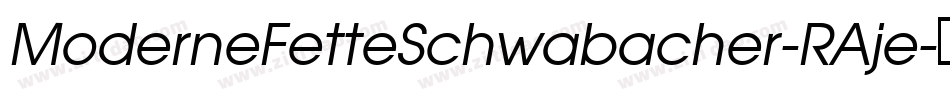 ModerneFetteSchwabacher-RAje字体转换